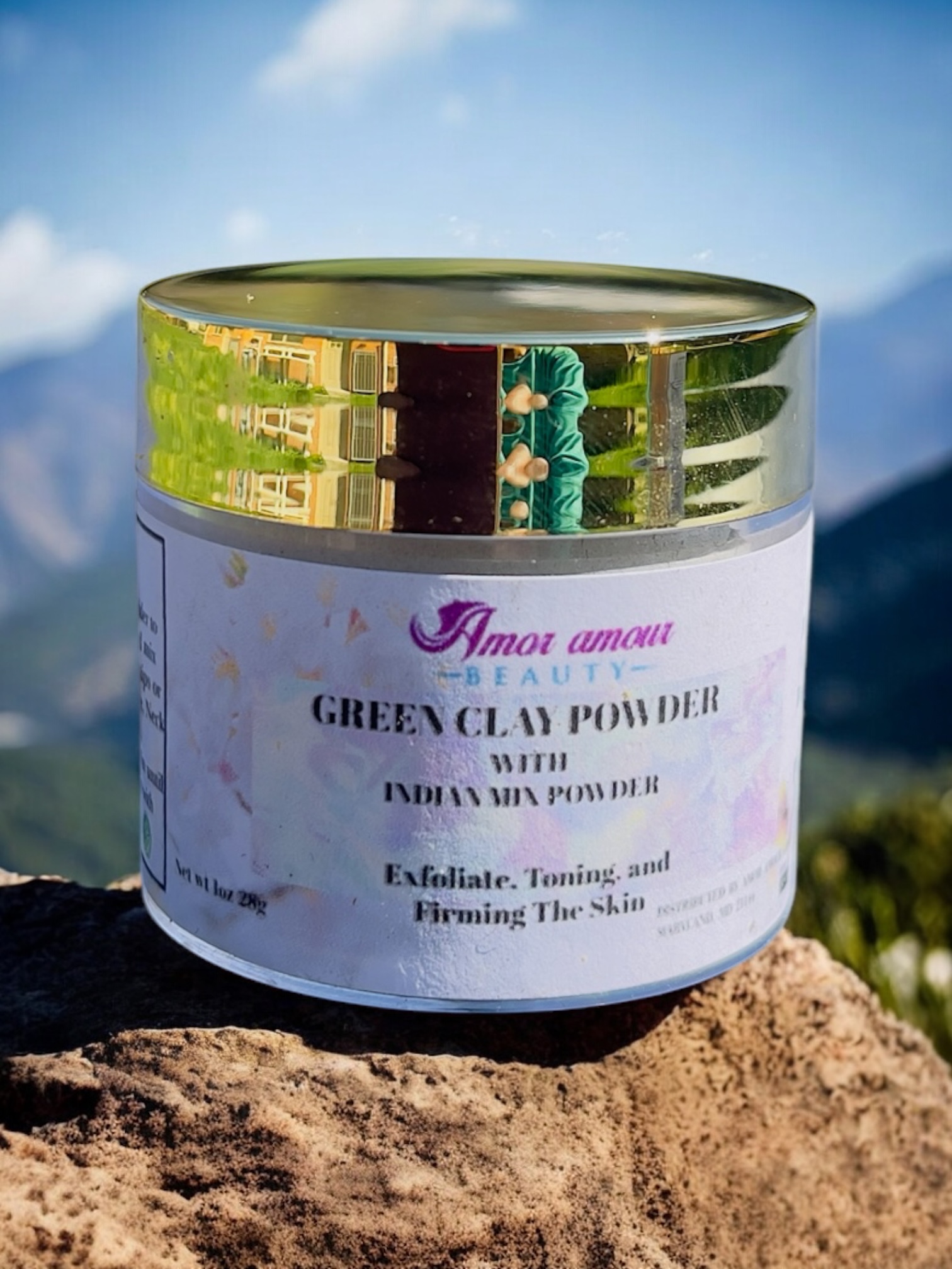 Green Clay Powder With Indian Mix Powder