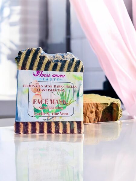 Solid Foaming Face Mask ( garlic & aloe vera) Park of 1