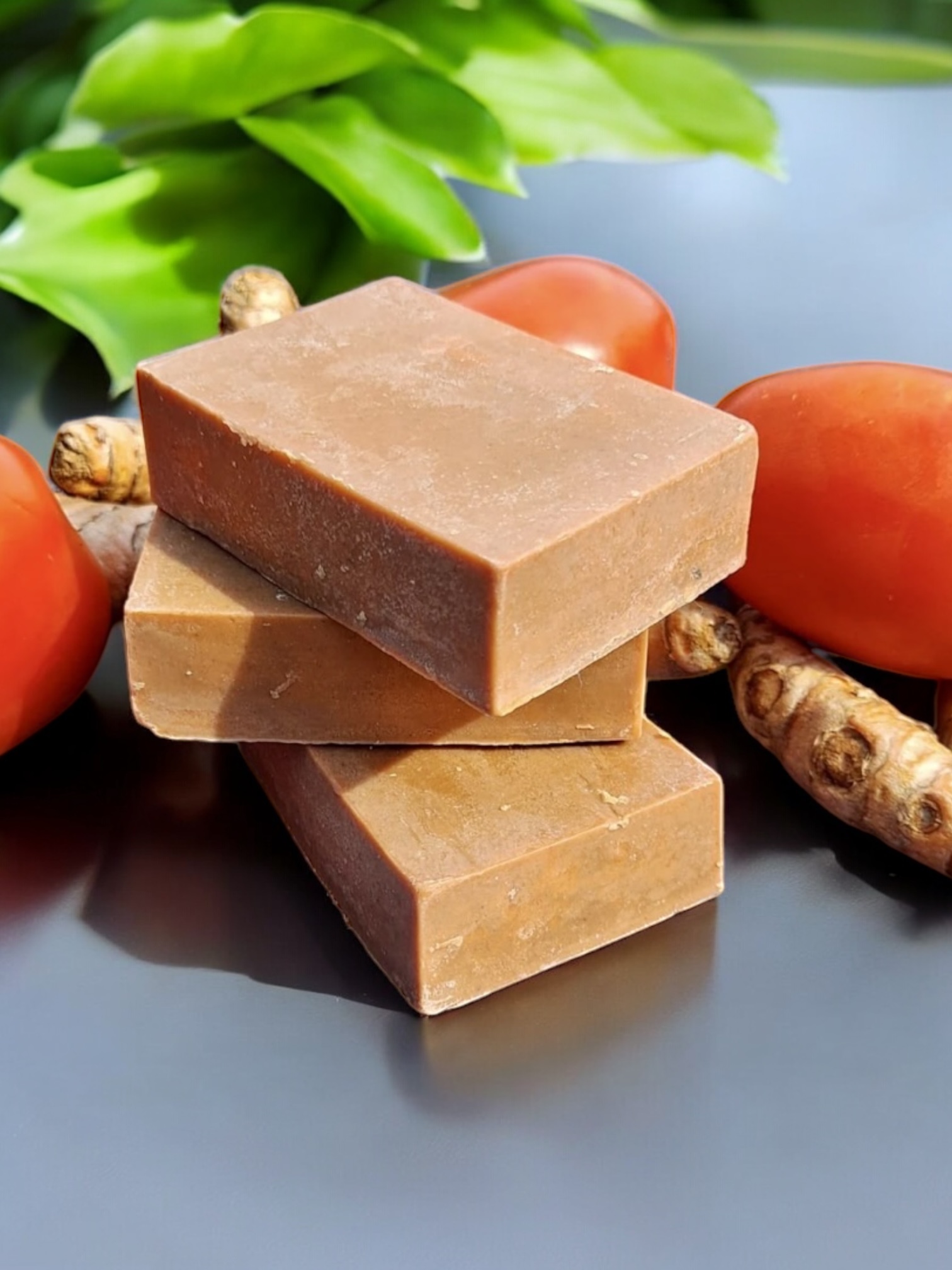 parsley & Cucumber, Tomato & Turmeric, Papaya & Carrot. Soap 3-Pack - Image 3